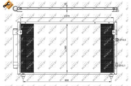 Конденсатор, кондиционер NRF 350072 (фото 1)