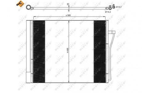 Радіатор кондиціонера BMW 7 08- NRF 350077