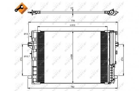 Конденсатор кондиціонера MERCEDES CLA-CLASS NRF 350081 (фото 1)