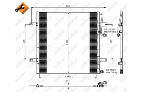 Радиатор кондиционера NRF 350084