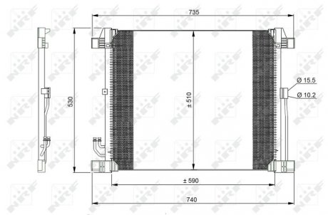 Конденсатор, кондиционер NRF 350099