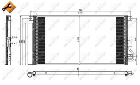 Радіатор кондиціонера NRF 350227