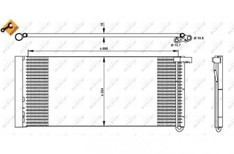 Радіатор кондиціонера NRF 350331