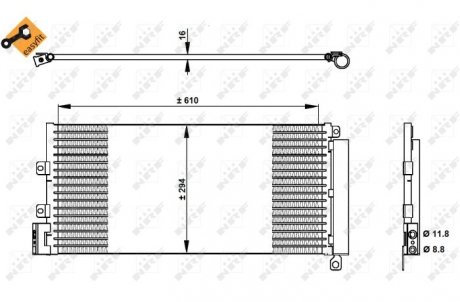 Радіатор кондиціонера NRF 350332