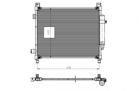 Радіатор кондиціонера NISSAN NOTE 1,2 13- NRF 350420