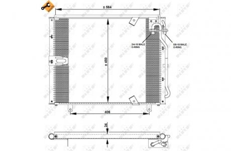 Радіатор кондиціонера NRF 35132