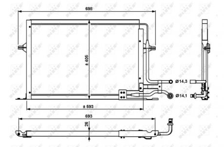 Радіатор кондиціонера NRF 35139