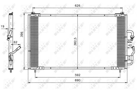 Радіатор кондиціонера NRF 35153