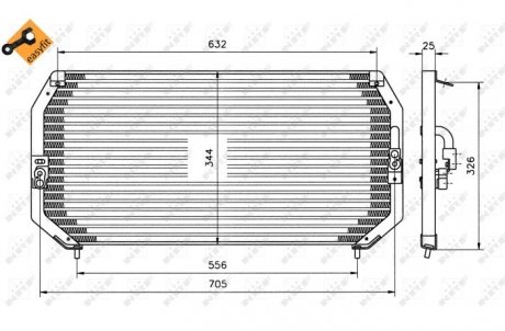 Радіатор кондиціонера NRF 35193