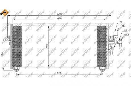 Радіатор кондиціонера NRF 35268