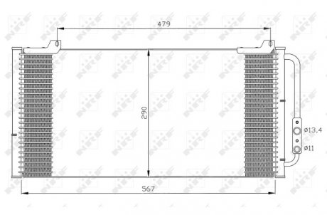 Радіатор кондиціонера NRF 35346