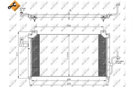 Радіатор кондиціонера NRF 35356