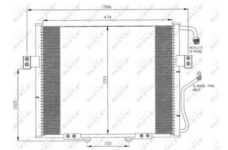 Радіатор кондиціонера NRF 35399