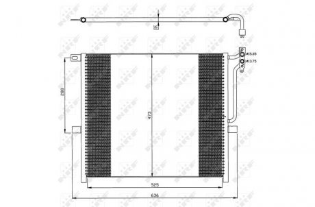 Радіатор кондиціонера NRF 35468