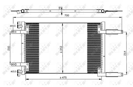 Радіатор кондиціонера NRF 35493