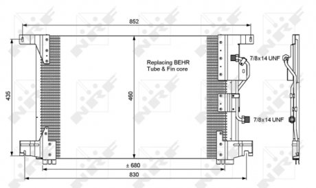 Радіатор кондиціонера NRF 35772