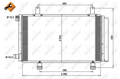 Радіатор кондиціонера NRF 35782