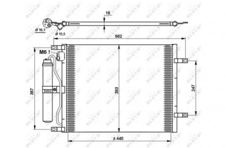 Радіатор кондиціонера NRF 35784