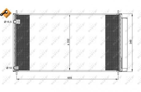 Радіатор кондиціонера NRF 35838