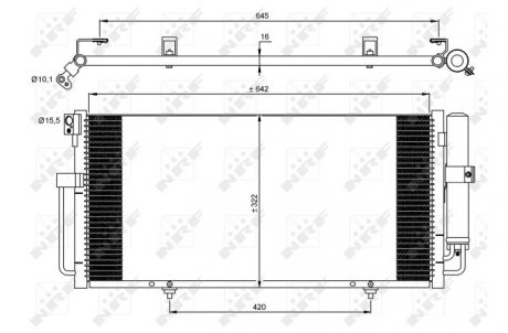 Радіатор кондиціонера NRF 35875