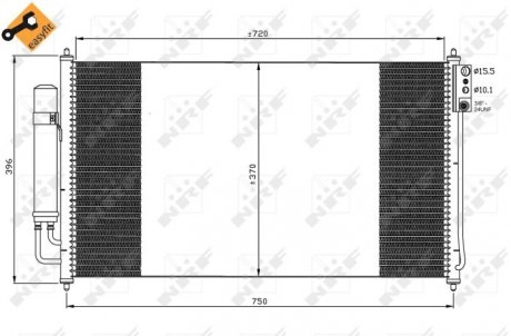 Радіатор кондиціонера NRF 35878