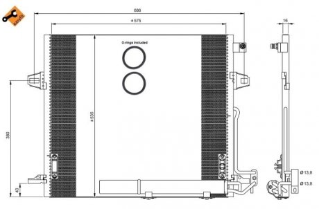 Радіатор кондиціонера NRF 35927