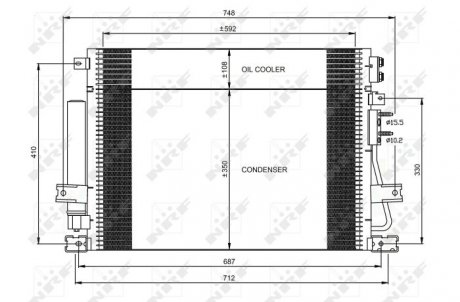 Радіатор кондиціонера NRF 35966