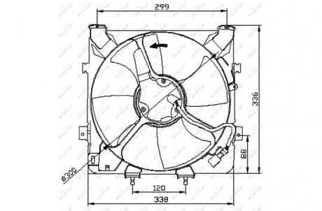 Вентилятор, охлаждение двигателя NRF 47041