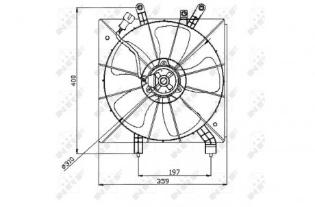 Вентилятор, охолодження двигуна NRF 47043