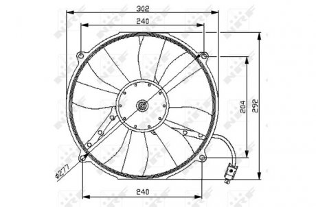 Вентилятор радіатора NRF 47046