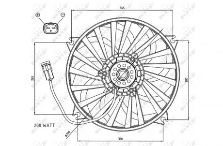 Вентилятор радиатора NRF 47073