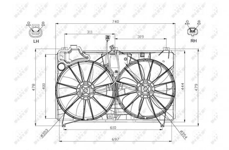 Вентилятор радиатора NRF 47577 (фото 1)