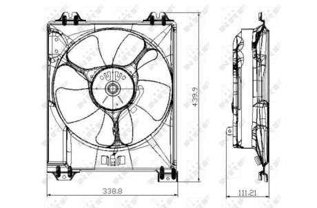 Вентилятор, охлаждение двигателя NRF 47677