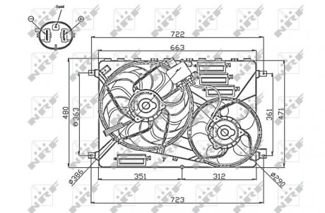 Вентилятор радиатора NRF 47756