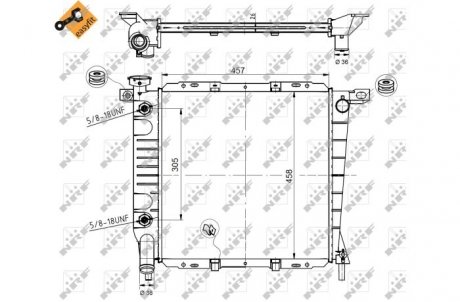 Радиатор, охлаждение двигателя NRF 50379