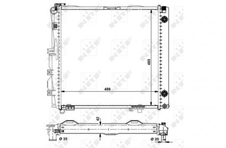 Радиатор, охлаждение двигателя NRF 504258