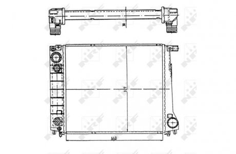 Радиатор, охлаждение двигателя NRF 51350