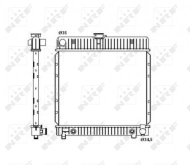 Радиатор, охлаждение двигателя NRF 514250