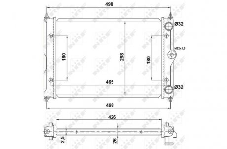 Радиатор, охлаждение двигателя NRF 519505