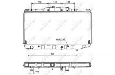 Радиатор, охлаждение двигателя NRF 526711