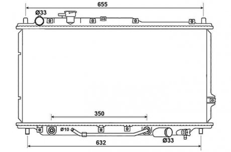 Радиатор, охлаждение двигателя NRF 53033