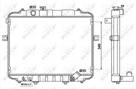 Радіатор, охолодження двигуна NRF 53034 (фото 1)