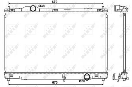 Радиатор, охлаждение двигателя NRF 53039