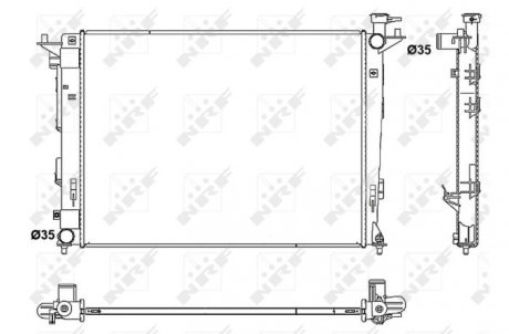 Радиатор, охлаждение двигателя NRF 53052