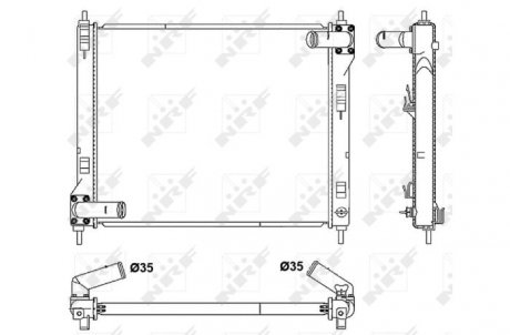 Радиатор, охлаждение двигателя NRF 53061 (фото 1)
