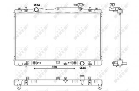 Радіатор, охолодження двигуна NRF 53063