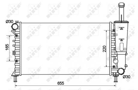 Радіатор, охолодження двигуна NRF 53124