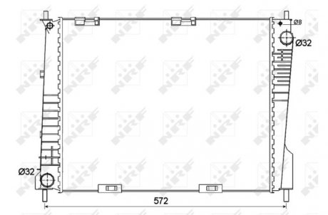 Радиатор, охлаждение двигателя NRF 53125