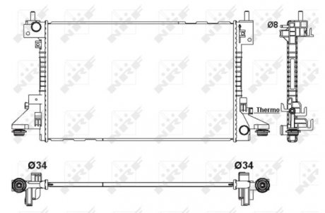 Радіатор, охолодження двигуна NRF 53160