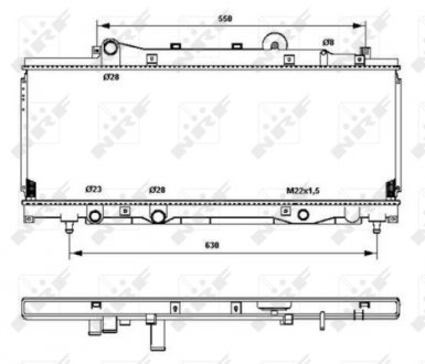 Радіатор, охолодження двигуна NRF 53202